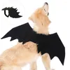 Hundkläder halloween rolig svart husdjur kostym bat vingar katt för fest cosplay flera storlekar kan välja