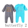 Pezzi 2pcs per bambino pagliaccetto pigiama abiti per bambini maniche lunghe abbiglia