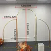 Party Decoration Shinny Gold Plated Christmas Backdrop Arch Frame Fleur Artificial Stand Decor 3Pcs