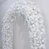 Flores decorativas Luxo Faux White Rose Hydrangea Arch Festas de casamento Decoração Arranjo de flores com acessórios de eventos de quadro