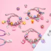 Strands Children's Jewelry Gift Box Set3D Crystal Resin Handmade DIY Cute Pendant Beaded Children's Bracelet Necklace