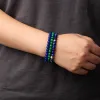 Strands 4mm Mavi Doğal Taş Boncuk Bilezikleri Kadınlar İçin Reiki Kuvars Kristal Lapis Lazuli Aquamarine Aventurine Bilezik Takı Pulsera