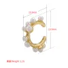 Boucles d'oreilles Zhukou Pearl Ear Cuff Clip de mode sur boucles d'oreilles pour femmes gracieuses Fake Piercing Boucles d'oreilles Amitié bijoux en gros Ve677