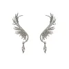 Boucles d'oreilles Roisiers brillants ailes d'ange manchette d'oreille pas de piercing