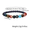 Brins 2pcs / lot Universe huit planètes Bracelets de perles faites à la main pour le couple en pierre naturelle en pierre de bracelet élastique bijoux de fête de mariage