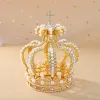 Jewelry Custom Bridal Queen King Banquet Crown Rhinestone Crystal Pearl Beaded Beauty Pageant Crowns & Tiaras