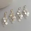 Chandelier Bohemian Bohemian White Shell Waterdgroulles Longues boucles d'oreilles Slemel Retro Luxury Vintage Femmes Wedding Hawaiian Journey Bijoux D240323