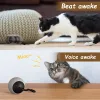 Contrôler Atuban Cat Toy, Interactive Cat Toys for Indoor Cats, Automatic Moving Cat Ball Toys LED, deux vitesses Smart Cat Toys sans bruit