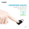 Control Door Lock Fingerprint Padlock USB Rechargeable Mini Bag Smart Home Finger Print Locks free shipping to brazil electronics