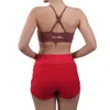 lulumon shorts snel drogende sport anti -schittering van vrouwen, hoge taille, strakke buik loopbroek, nep twee stukken fitness shorts