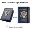 Holders Creative Passport Holder Cover med 3D Metal Badge RFID Blockering av läderpass plånbok och fodral för familjen