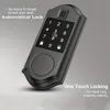Verrouillage intelligent avec empreintes digitales Deadbolt - Locke de porte d'entrée sans clé 5 en 1 avec application de clavier télécommande, verrouillage intelligent automatique étanche, idéal pour les chambres, vestiaire