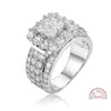 Rings Vintage Court Ring 925 Sterling Sier Square Diamond CZ Promise Engagement Band for Women Bridal Jewelry Drop Delivery OTUW1