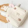 Sacs de cosmétiques Momy Mommy Handbag Broiders Sac à langer grande capacité Coton Coton Portable Soft Warm Cartoon Forme pour bébé accessoire