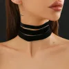 Necklaces IngeSight.Z 5pcs/set Gothic Black Wide Korean Velvet Choker Necklace for Women Sexy Party Short Necklace Christmas Jewelry Gift