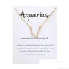 Hangende kettingen hanger kettingen 12 constellatie Zodiac Sign ketting Horoscoop Zirkon Koreaanse sieraden Star Galaxy Libra Astrologie Dhtt2