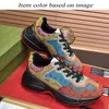 Fashion OG Designer Shoes Women Mens Rhyton Sneakers Dress Shoe Pink Black Red Blue Ebony Leather Platform Cloud Bottom Vintage Distressed Ivory Trainers Size 35-45