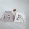 Tops Kid Autumn Thin Cartoon Dogs Print Long Sleeves Tshirt Girl Retro Comfortable Soft Tops Newborn Baby Boy Cute Tees