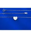 Pendants S925 Silver Necklace Simple And Elegant Heart Shaped High End Fashionable Versatile Jewelry For Women