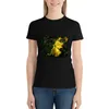 Les jonquilles de polos féminines annonçant le printemps.T-shirt Lady vêtements graphiques T-shirts noirs drôles pour les femmes