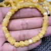 Bracelets 56 mm Natural Baltic Sea Bames Amber pour femmes Fashion Square Elasticity Aldult Amber Bead Bijoux Bracelets Gift