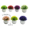 Fleurs décoratives 2pcs plantes de simulation en pot en plastique ajoutant de la beauté et du style à tout réglage d'entretien à faible coût