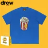 Drewmango Co marca Drew Sleeves Short Sorming Face camiseta Pure Cotton High Street