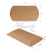 Yastık 100pcs/lot yastık şekli kutusu şeker kutusu hediye kutusu düğün parti iyiliği dekor kahverengi kraft toptanes 9cm x 13cm x 3,5cm