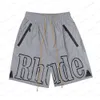 Shorts Summer Fashion Beach Pants Designer Shorts Rhude Men's High Quality Street Wear Red Blue Black Purple Long Pants Men's Shorts