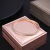 Top Design Carter Style Titanium Squal Square Diamond inkrustowany z diamentem Nis Rose Gold 18k Bransoleta dla kobiet bezbarwnych