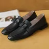 Casual schoenen dames echte lederen vierkant teen slip-on flats loafers zoete bowtie vrije tijd zachte comfortabele vrouwelijke mocassins