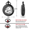 Pocket Watches the Dragon Cool Design Craving English Alphabet Face Bekijk een riemketen Black kwarts perfect cadeau