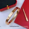 High End jewelry bangles for Carter womens Bracelet 6th Generation 18K Gold 4 Diamond Narrow Wide Fashion Couple Bracelet for Men and Women Original 1:1 With Real Logo