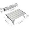 Kampmeubilair Westtune mini campingtafel Ultralight draagbare aluminium buitentafel roll vouwtafel voor rugzak picnic barbecue y240423