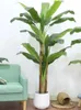 Fleurs décoratives 1.8-2,1 m simulation banane plante en pot plante intérieure de décoration douce de jardin et jardinière faux vert tropical arbre