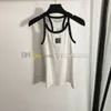 Contrast Color Sport Top Women Sexy Sling Vest Весна летние летние жилеты.