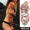 Tattoos Large Size Temporary Tattoo Sticker Full Arm Sleeve Leg Waterproof Tattoos Fake Wolf Floral Fox Cat Carf Sexy Thigh Tattoo Body