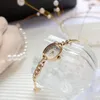 Armbandsur 2024 Women's Watch Japanese Movement 24k Plated Luxury Diamond Armband Chain Quartz Gift for Valentine