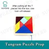 Blocks Tangram prop for room escape game adventurers collect all color pieces to figure out the puzzle clues and unlock chamber room