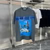 Europa Hiszpania Nowy przyjazd 24ss Spring Summer Heavy Made świąteczne niebieskie niebo białe chmury nadruku t -shirt mężczyzn designerka koszulka Tshirt 0423