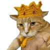Caps Dog roliga förvandlade kläder, King Cloak, Pet Halloween kostym, Crown Hat