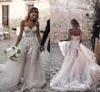 Plus Size Country Style 3D Floral Appliques A-Line Country Wedding Dresses Bohemian Bridal Gowns for Brides robe de BC2024