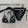 Märke badkläder kvinnor bikini set designer baddräkt tvådelar modelogotyp underkläder baddräkter sexiga bh semester strand 23 april