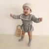 Sets Milancel 2022 Autumn Babykleding Set Toddler Boys Blouse en Blommer 2 PCS Suite Infant Salior Girls Set set