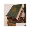 Objets décoratifs Figurines Charmed Book of Shadows Green Journal Er Bound Blank et doublé 350 pages Spell Record Spellbook Vinta Dhdvy