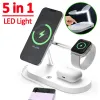 Laddare 3 i 1 MacSafe Magnetic Wireless Charger Stand för iPhone 15 14 13 Pro Max Apple Watch 8 7 AirPods Pro 2 3 Fast Charging Station