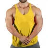 Men's Tank Tops Weightlifting Print Clothing Bodybuilding Cotton Gym Men Sleeveless Undershirt Fitness Stringer Muscle Workout Vest