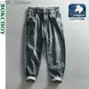 Women's Jeans 2024 Spring New Retro Direct Goods Mens Jeans Loose Soft Cotton Casual Street Wear Mens Pants AG7166 yq240423