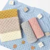 sets Baby Blanket Cotton Knit Plaid Newborn Girl Stroller Muslin Swaddle Wrapper 100*80CM Infant Boys Bedding Cradle Quilt Hollow Out