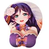 Мышиные навесные запястья отдыхают Tojo Nozomi Anime 3D грудь Ecchi Mousepad Gaming Gel Wrist Rest Y240423